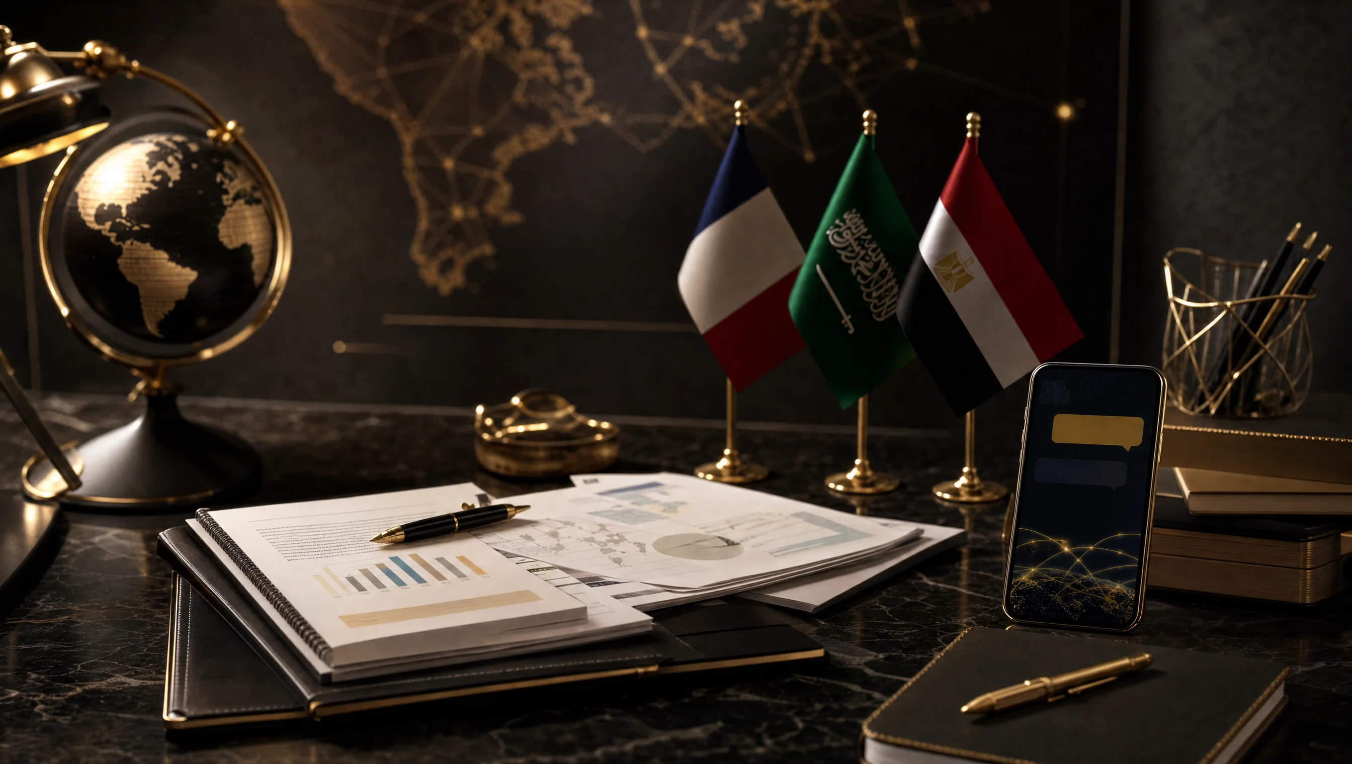 Global academic support workspace prepared for confidential student inquiries