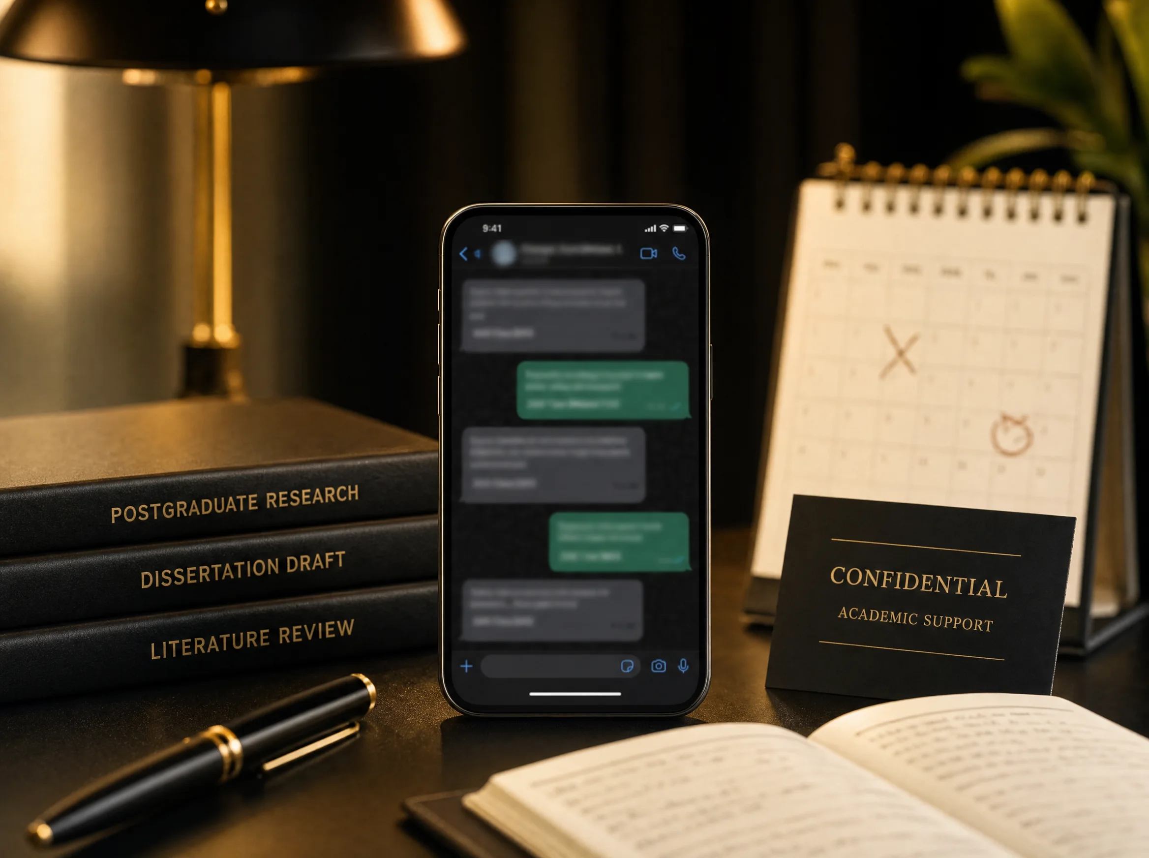 WhatsApp consultation workspace for academic support requests